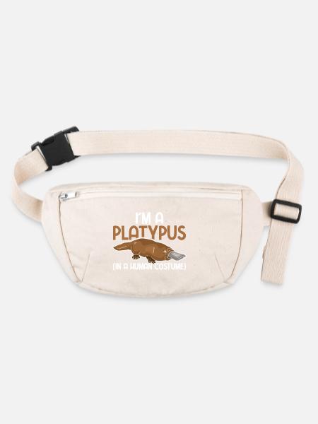 Platypus Cute Platypus - Stanley/Stella recycled Hip Bag  - natural - Front