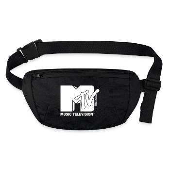 MTV Music Television Logo In Schwarz-Weiß - Stanley/Stella recycelte Gürteltasche - Schwarz - Vorne
