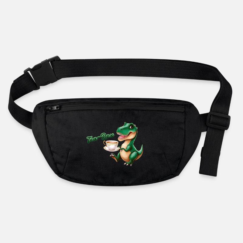 Tea-Rex |T-Rex | Rex | Dinosaur | Pun - Stanley/Stella recycled Hip Bag  - black