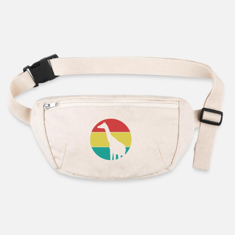 Girafe dans un cercle coloré Sac banane recyclé Stanley/Stella