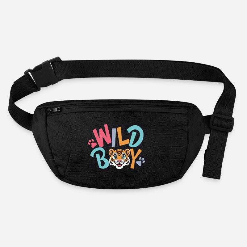 Wild Boy – Un mignon design de tigre pour enfants Sac banane recyclé Stanley/Stella