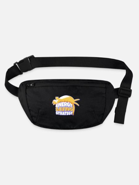 Energy Saving Strategy Mascot - Stanley/Stella recycled Hip Bag  - black - Front