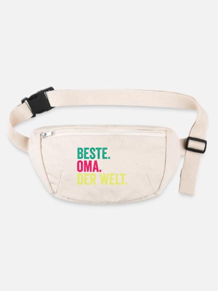 Großmutter Oma - Stanley/Stella recycelte Gürteltasche - Naturweiß - Vorne