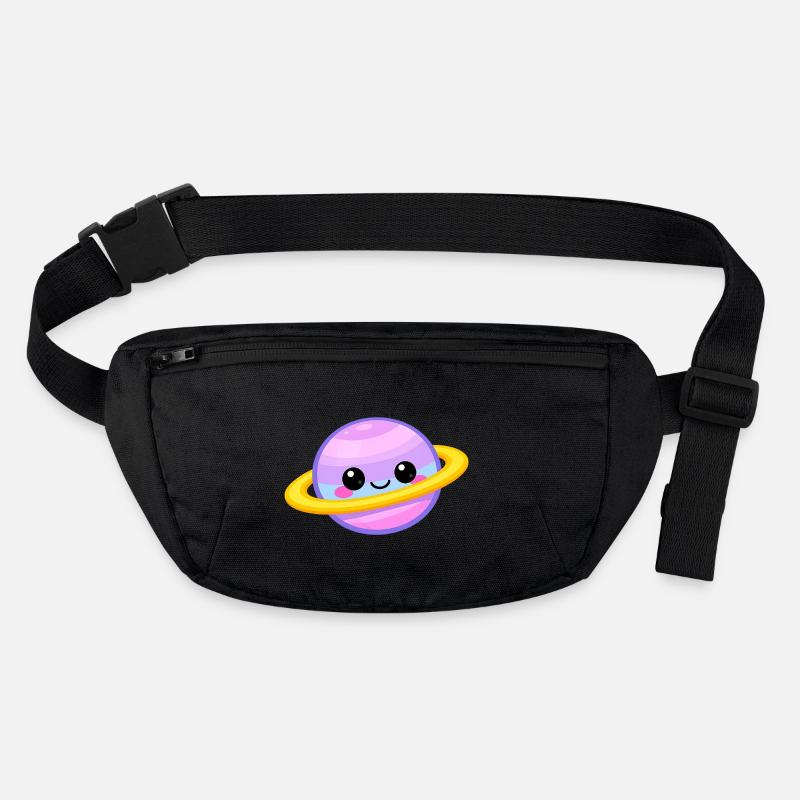 Pastel Kawaii Planet with Ringed Smile Stanley/Stella recycled Hip Bag 