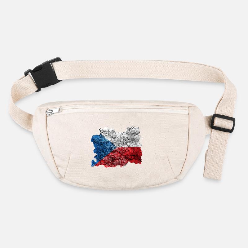 République Tchèque Drapeau Vintage Sac banane recyclé Stanley/Stella
