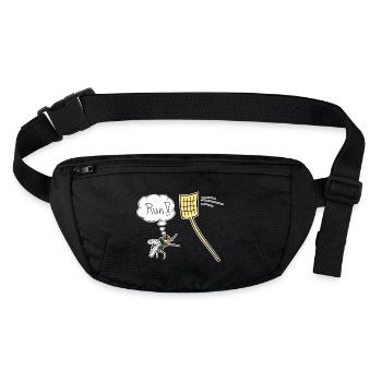 Fly Funny Fly Swatter Funny Vector Nouveau - Sac banane recyclé Stanley/Stella - noir - Devant