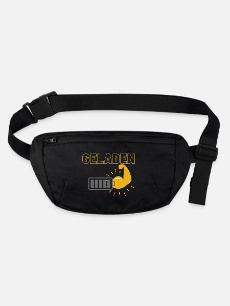 Geladen - Stanley/Stella recycelte Gürteltasche - Schwarz - Vorne