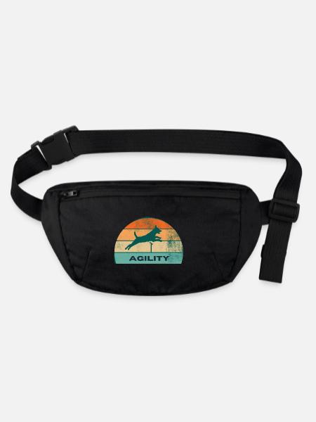 Hundesport - Agility - Stanley/Stella recycelte Gürteltasche - Schwarz - Vorne