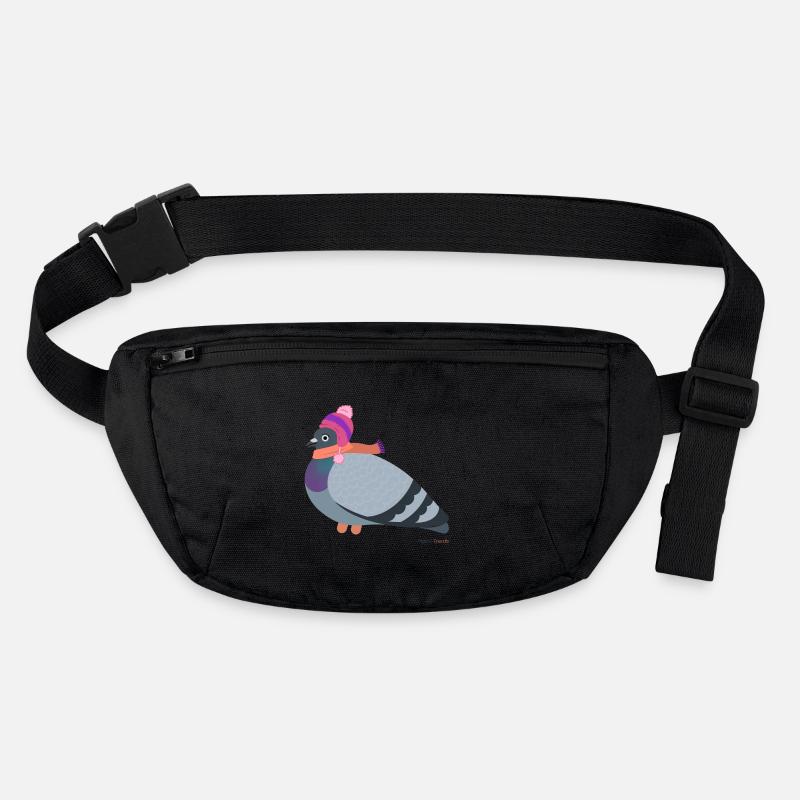Taubenmädchen mit pinkem Winter-Outfit Stanley/Stella recycelte Gürteltasche