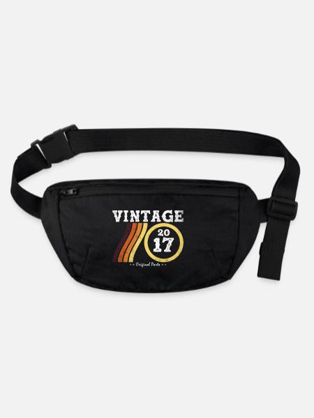 Limited Edition Retro Classic 7 Years Old Vintage - Stanley/Stella recycled Hip Bag  - black