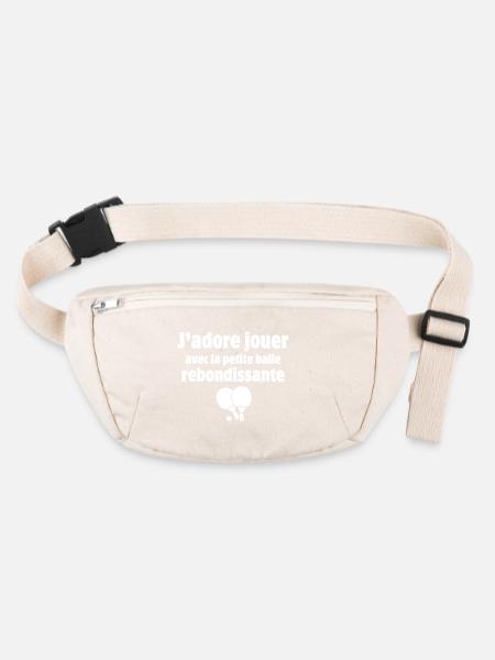 ping-pong, pongiste, tennis de table - Sac banane recyclé Stanley/Stella - blanc naturel - Devant
