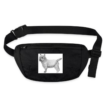 Autocollant Cairn terrier - Sac banane recyclé Stanley/Stella - noir - Devant