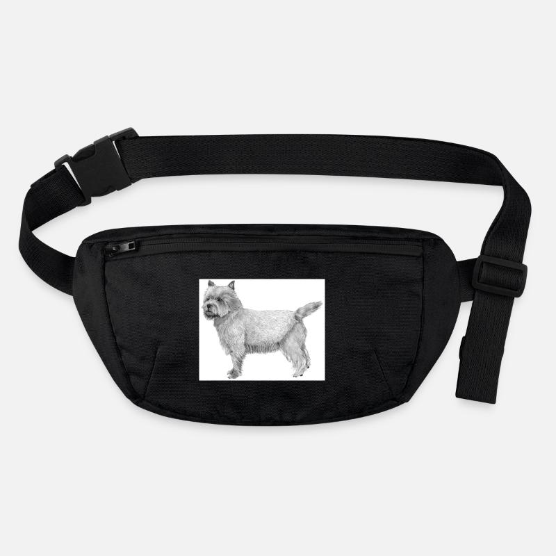 Cairn terrier sticker - Stanley/Stella recycled Hip Bag  - black