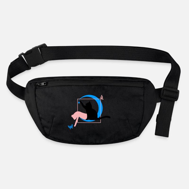 Die Katze Leonardo Da Vinci Style mit Herz Stanley/Stella recycelte Gürteltasche