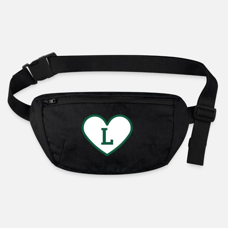 Lettre l cœur sport tendance vert - idée cadeau Sac banane recyclé Stanley/Stella