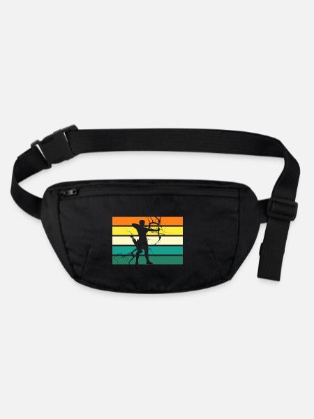 Archer Archery - Stanley/Stella recycled Hip Bag  - black - Front