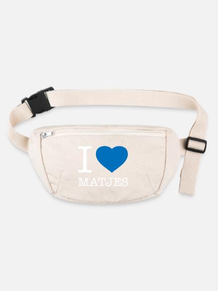 J’adore Matjes - Sac banane recyclé Stanley/Stella - blanc naturel - Devant