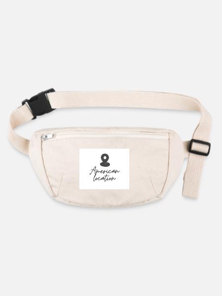 Amerikanischer Standort Pin - Stanley/Stella recycelte Gürteltasche - Naturweiß - Vorne