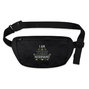 Humour Normandie trou Normand - Sac banane recyclé Stanley/Stella - noir - Devant