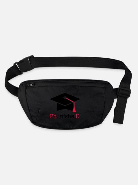 doctorate - Stanley/Stella recycled Hip Bag  - black - Front