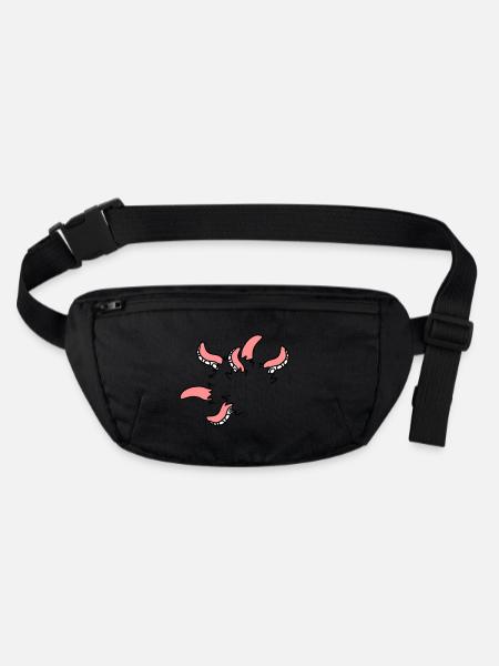 Monster octopus squid tentacles break free - Stanley/Stella recycled Hip Bag  - black - Front