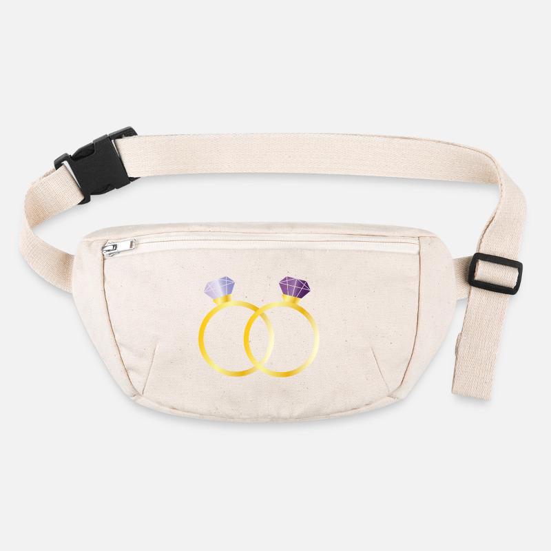 Two rings with purple diamonds Stanley/Stella recycled Hip Bag 