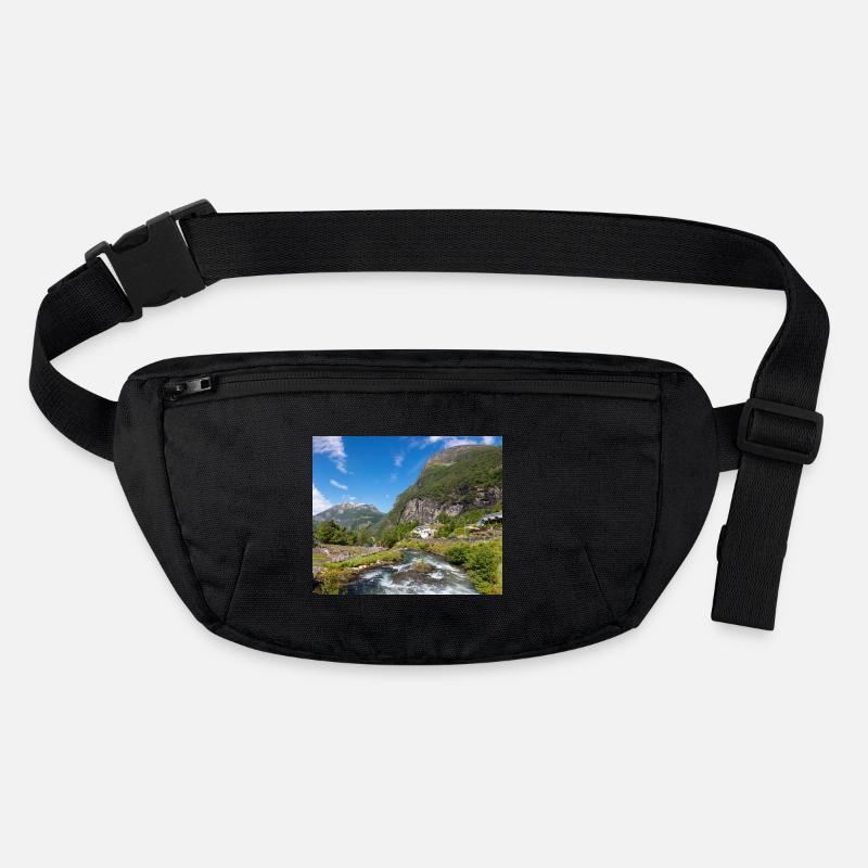 Geiranger panorama Storseterfossen Norwegen Stanley/Stella recycelte Gürteltasche