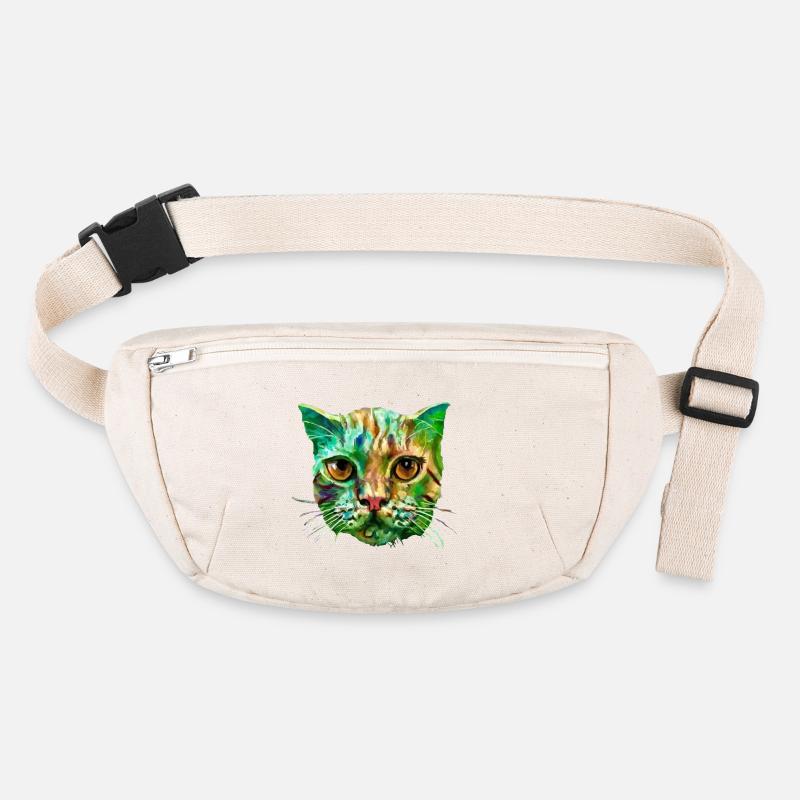 Bunte Katze Stanley/Stella recycelte Gürteltasche