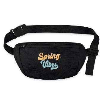Spring Vibes - Stanley/Stella recycled Hip Bag  - black - Front