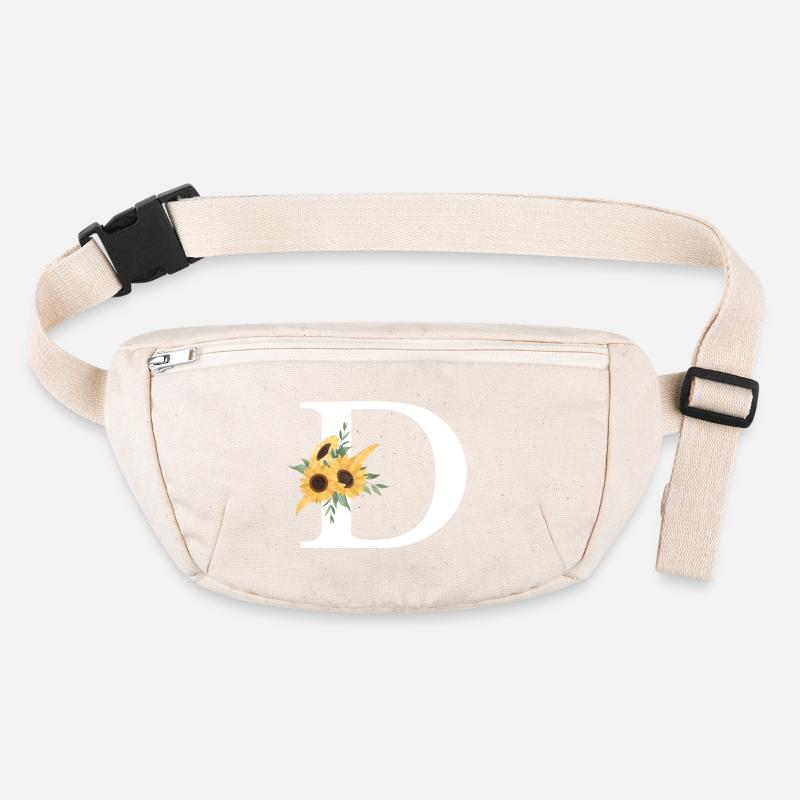 Blumenbuchstabe D Sonnenblume Stanley/Stella recycelte Gürteltasche