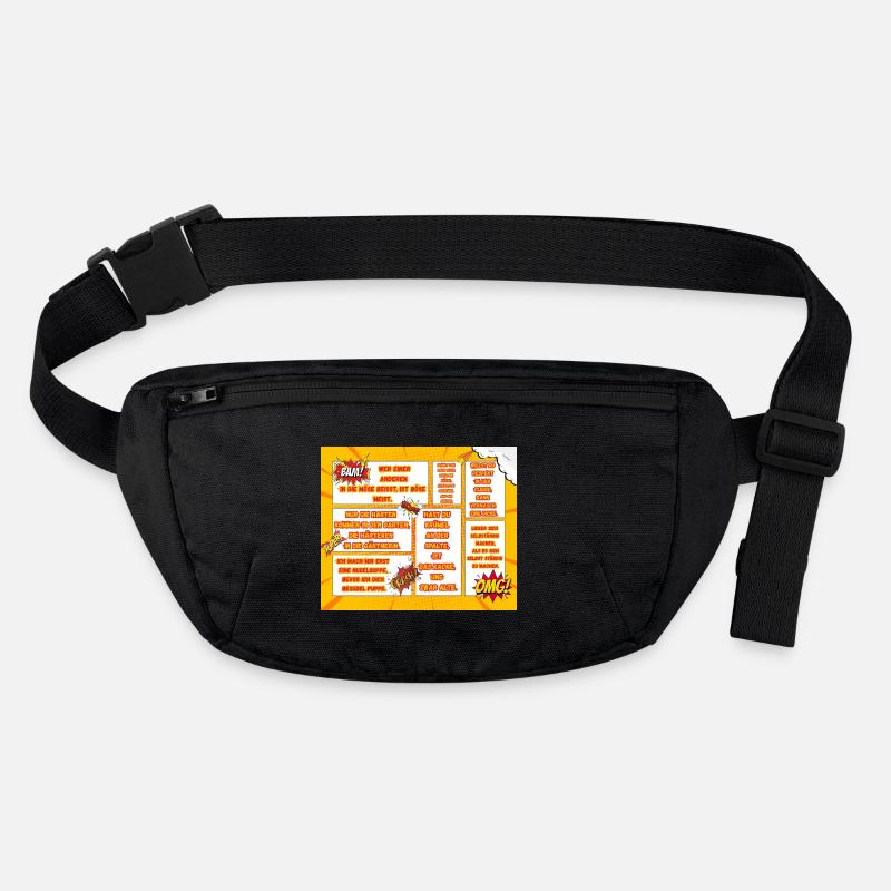 Comic-Style Sprüche für Mutmacher Stanley/Stella recycelte Gürteltasche