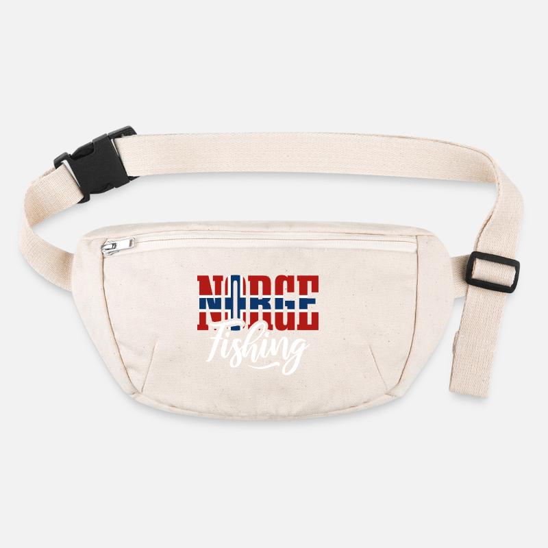 Drapeau de pêche Norge - Cadeau de pêcheur norvégien Sac banane recyclé Stanley/Stella
