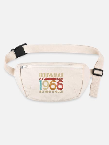 Year of construction January 1966 cannot be broken - Stanley/Stella recycled Hip Bag  - natural - Front
