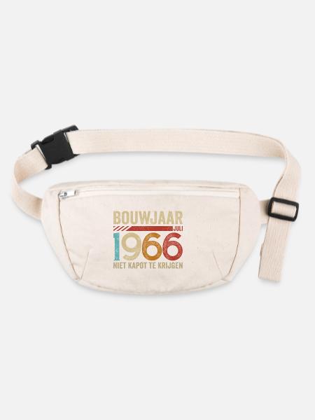Bouwjaar juli 1966 niet kapot te krijgen - Stanley/Stella recycled Hip Bag  - natural - Front