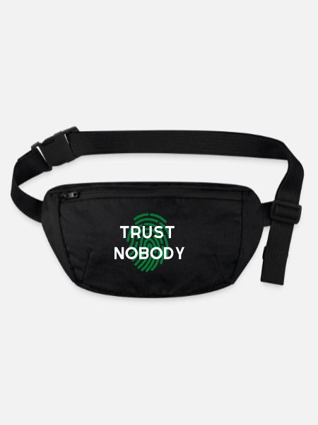 WIDM - Trust nobody. - Stanley/Stella recycled Hip Bag  - black - Front