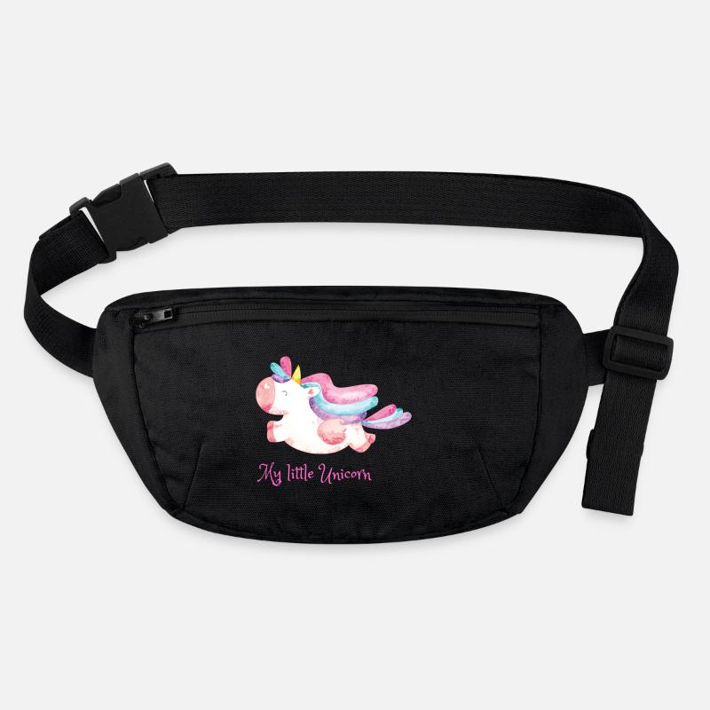 Mein kleines Einhorn Regenbogen - Stanley/Stella recycelte Gürteltasche - Schwarz