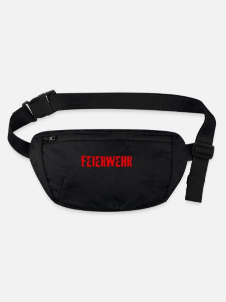Feiern mit der Feuerwehr - Stanley/Stella recycelte Gürteltasche - Schwarz - Vorne