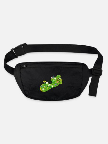 L'empreinte écologique - Sac banane recyclé Stanley/Stella - noir - Devant