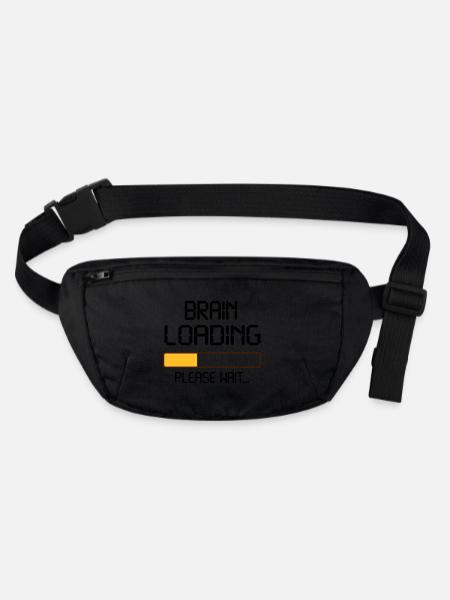 brain loading - Sac banane recyclé Stanley/Stella - noir - Devant