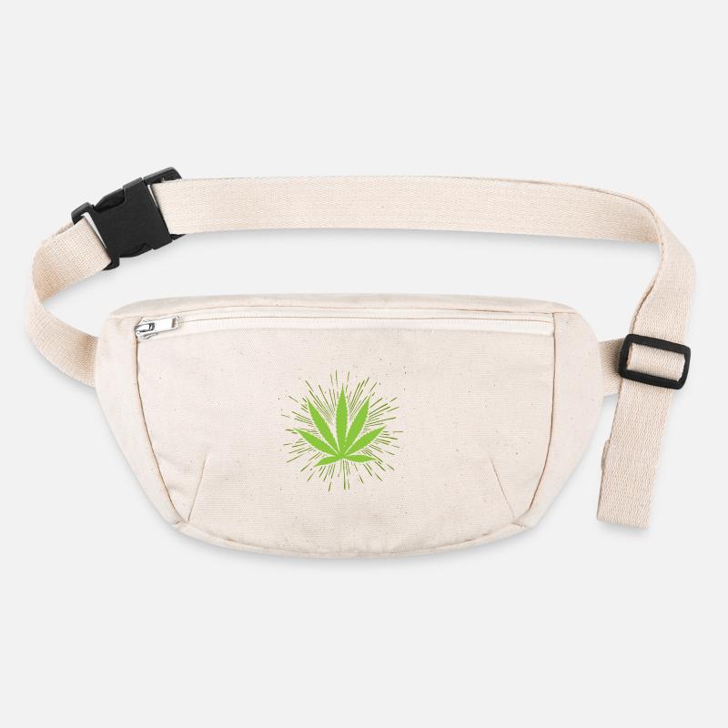 Cannabis Weed Hemp THC CBD 420 marijuana plant Stanley/Stella recycled Hip Bag 