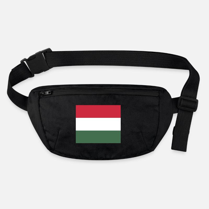 Ungarn Flagge Maske - Stanley/Stella recycelte Gürteltasche - Schwarz