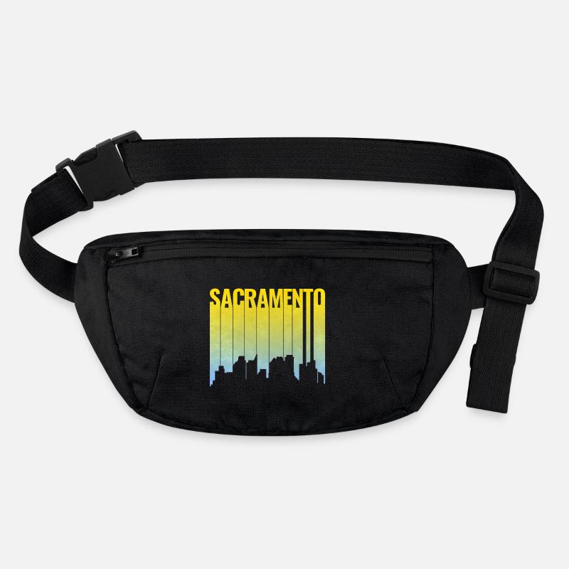 Sacramento Skyline Yellow Blue Gradient Stanley/Stella recycled Hip Bag 