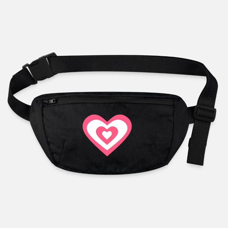 Rosa Herz, Valentinstag Geschenk Stanley/Stella recycelte Gürteltasche