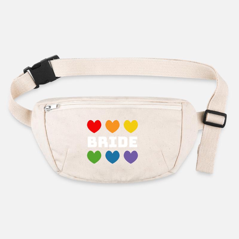 Cœur arc-en-ciel Bride blanc Sac banane recyclé Stanley/Stella