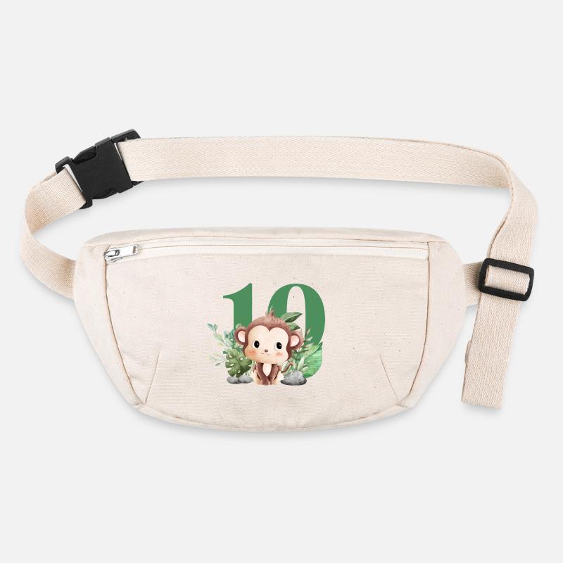 10th Birthday Monkey Safari Stanley/Stella recycled Hip Bag 