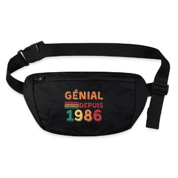 Awesome Since 1986 - Birthday Humor - Stanley/Stella recycled Hip Bag  - black - Front