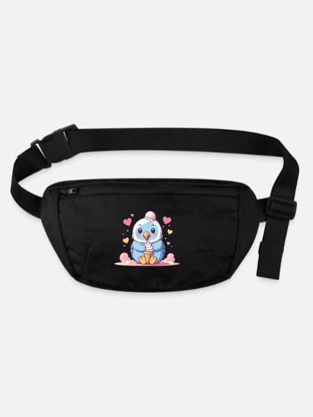 Fluffy Ice Power - Stanley/Stella recycled Hip Bag  - black - Front