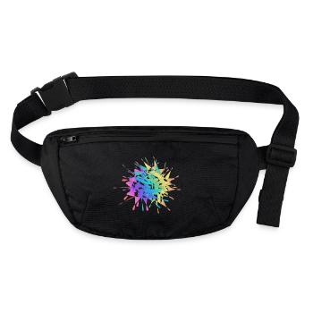 Splash of color rainbow - Stanley/Stella recycled Hip Bag  - black - Front