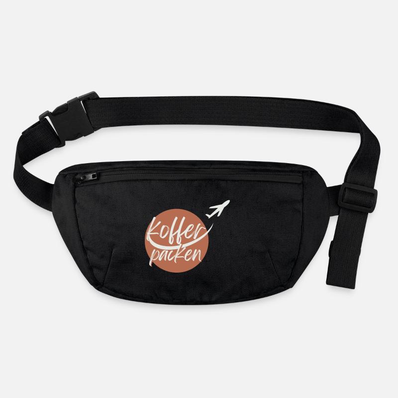 Fernweh - Koffer packen - Reise - Flugzeug Stanley/Stella recycelte Gürteltasche