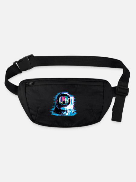 MTV Astronaut Mit MTV-Logo - Stanley/Stella recycelte Gürteltasche - Schwarz - Vorne